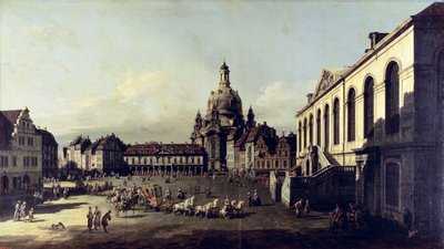 Neuer Marktplatz i Dresden, 1747 af Bernardo Bellotto
